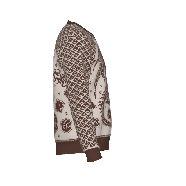 Dragon Scales and Dice V Neck Sweater