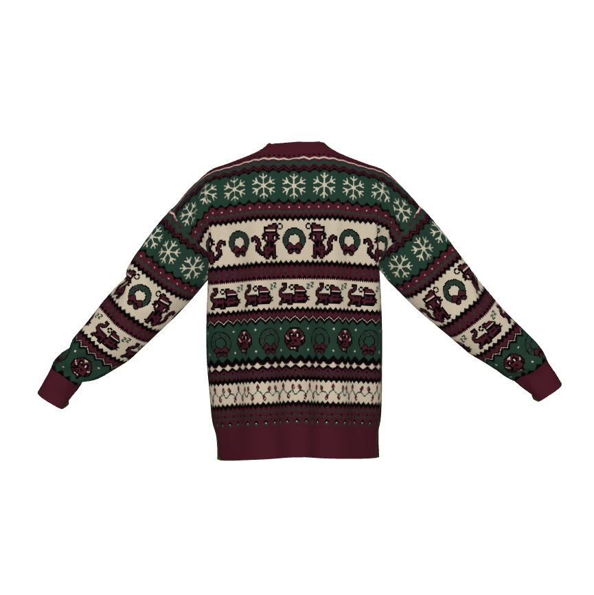 Christmas Pixel Kitty Sweater