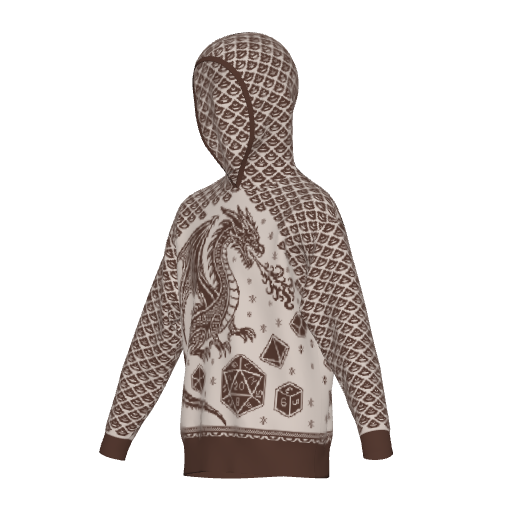 Dragon Scales and Dice Hoodie Sweater