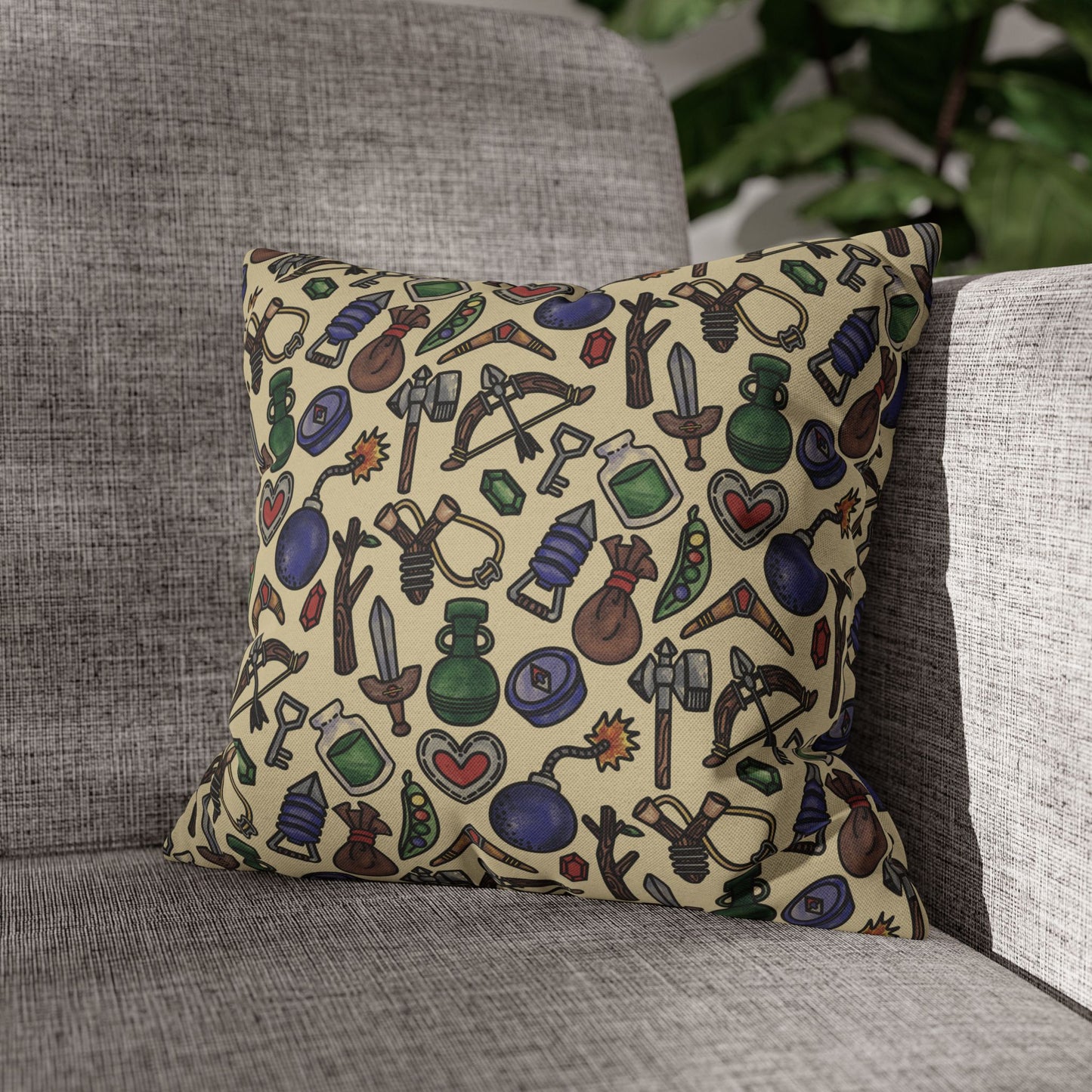 Compendium Removable Throw Pillowcase