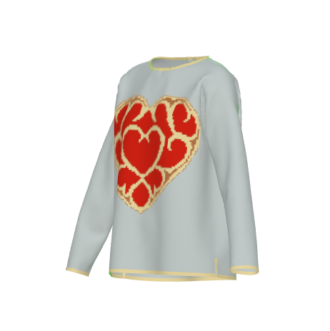 HEART CONTAINER FITTED SWEATER
