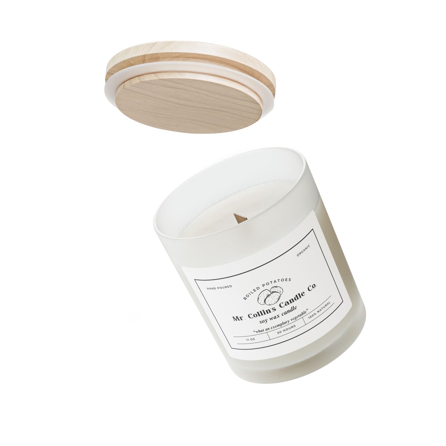 Boiled Potatoes Pride & Prejudice Candle | Frosted Glass | 11oz
