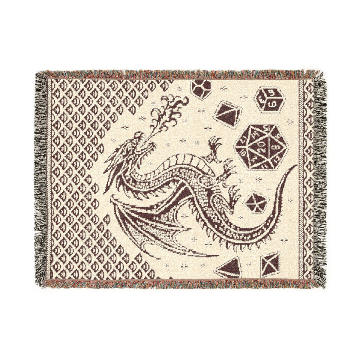 Dragon Scales and Dice Throw Tapestry Blanket
