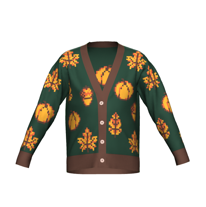 Fall Pixel Foliage Cardigan