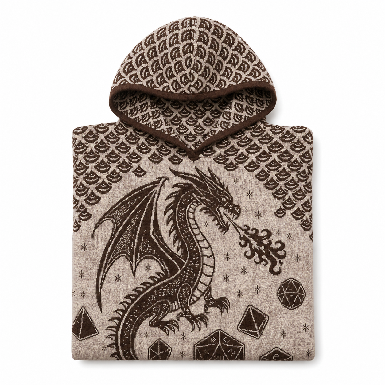 Dragon Scales and Dice Hoodie Sweater