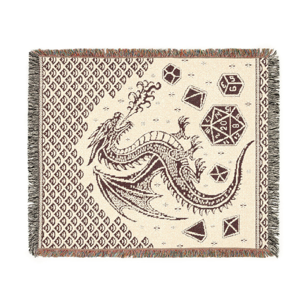 Dragon Scales and Dice Throw Tapestry Blanket