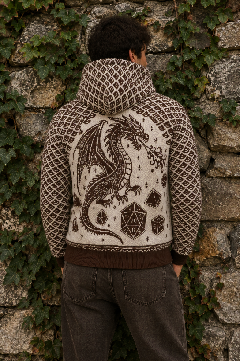 Dragon Scales and Dice Hoodie Sweater