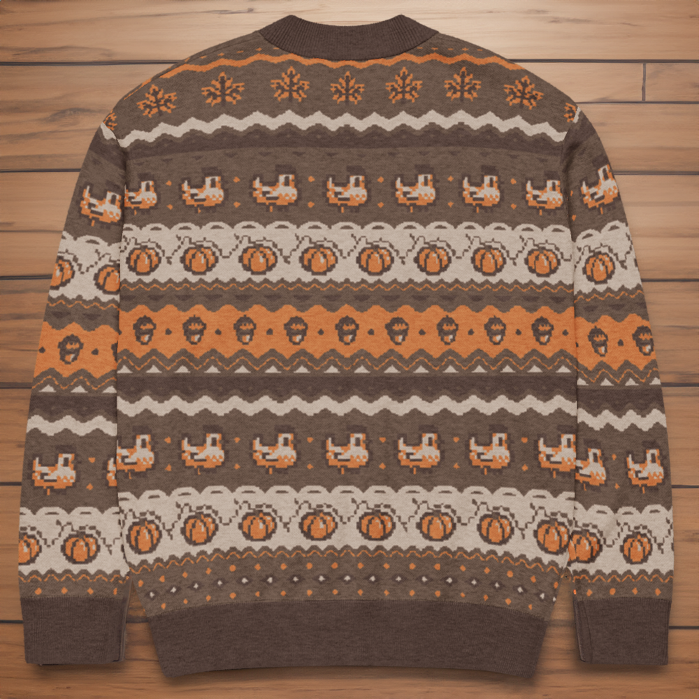 Fall Pixel Chicken Cardigan