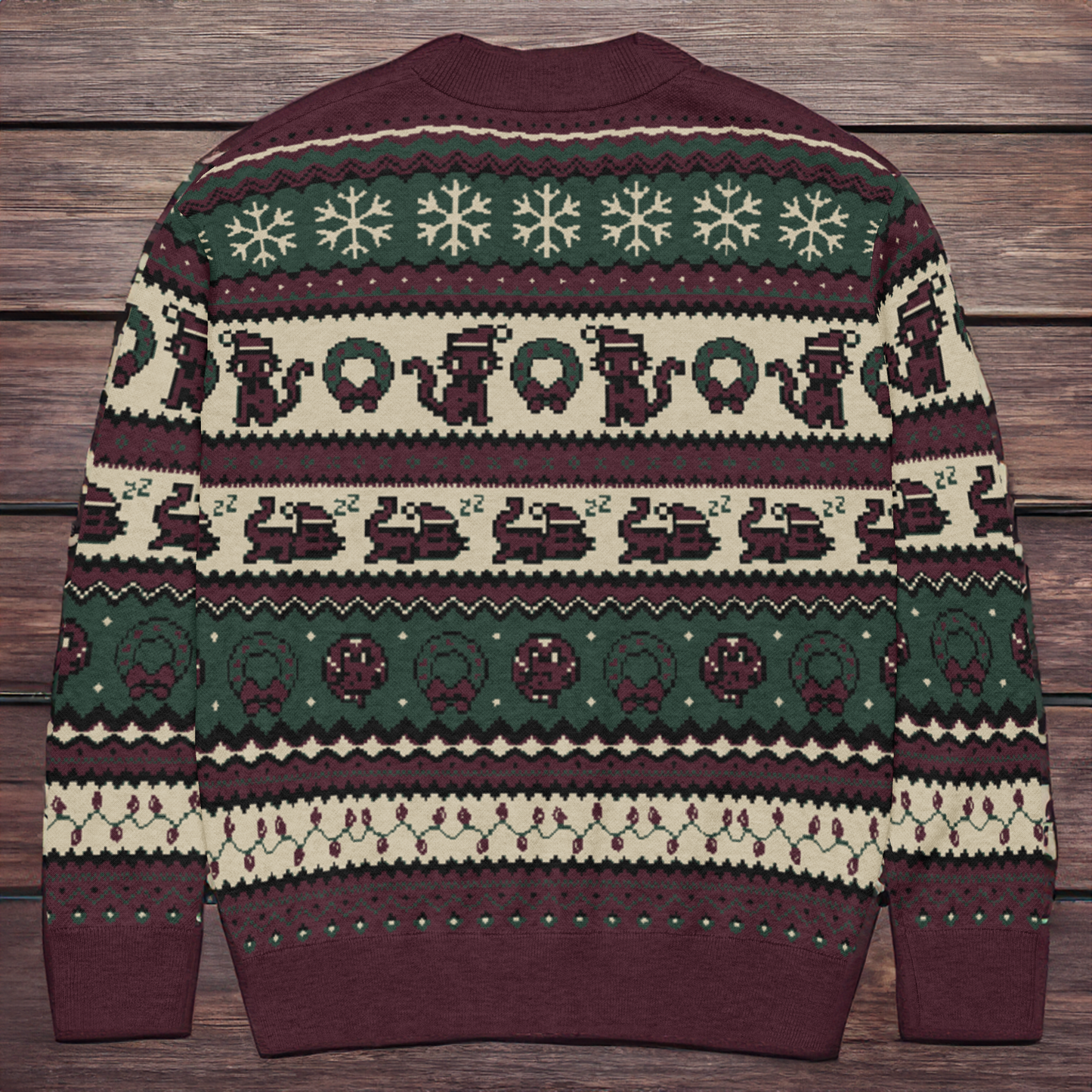 Christmas Pixel Kitty Cardigan