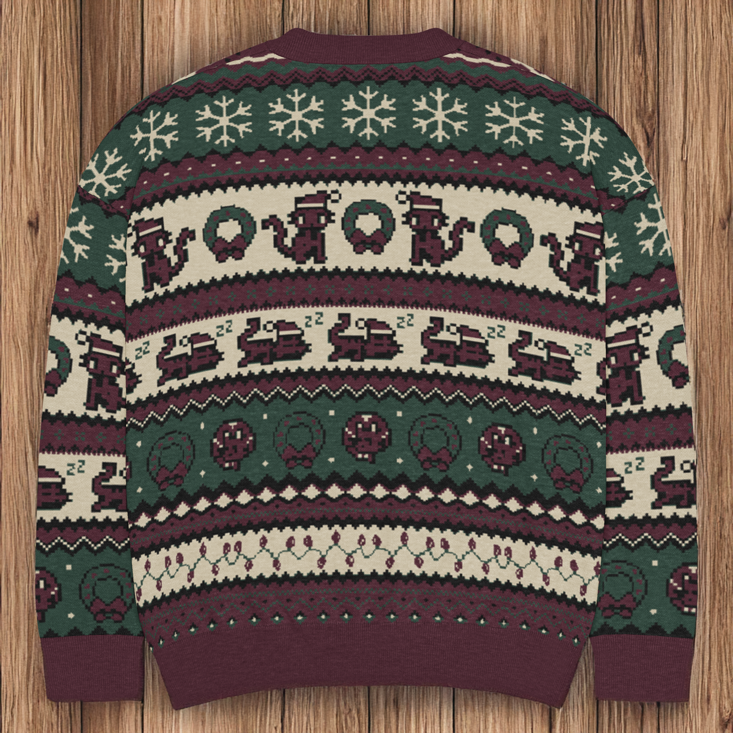 Christmas Pixel Kitty Sweater
