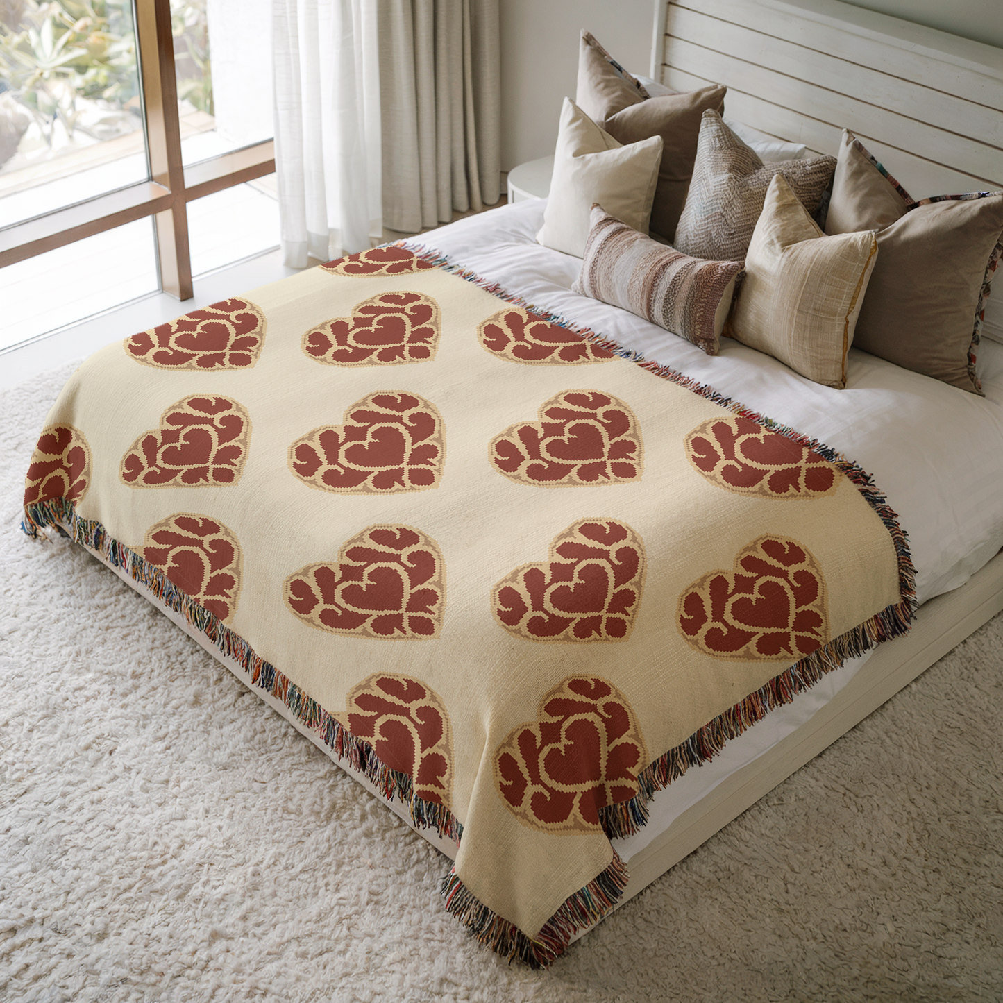 Heart Container Woven Throw Blanket