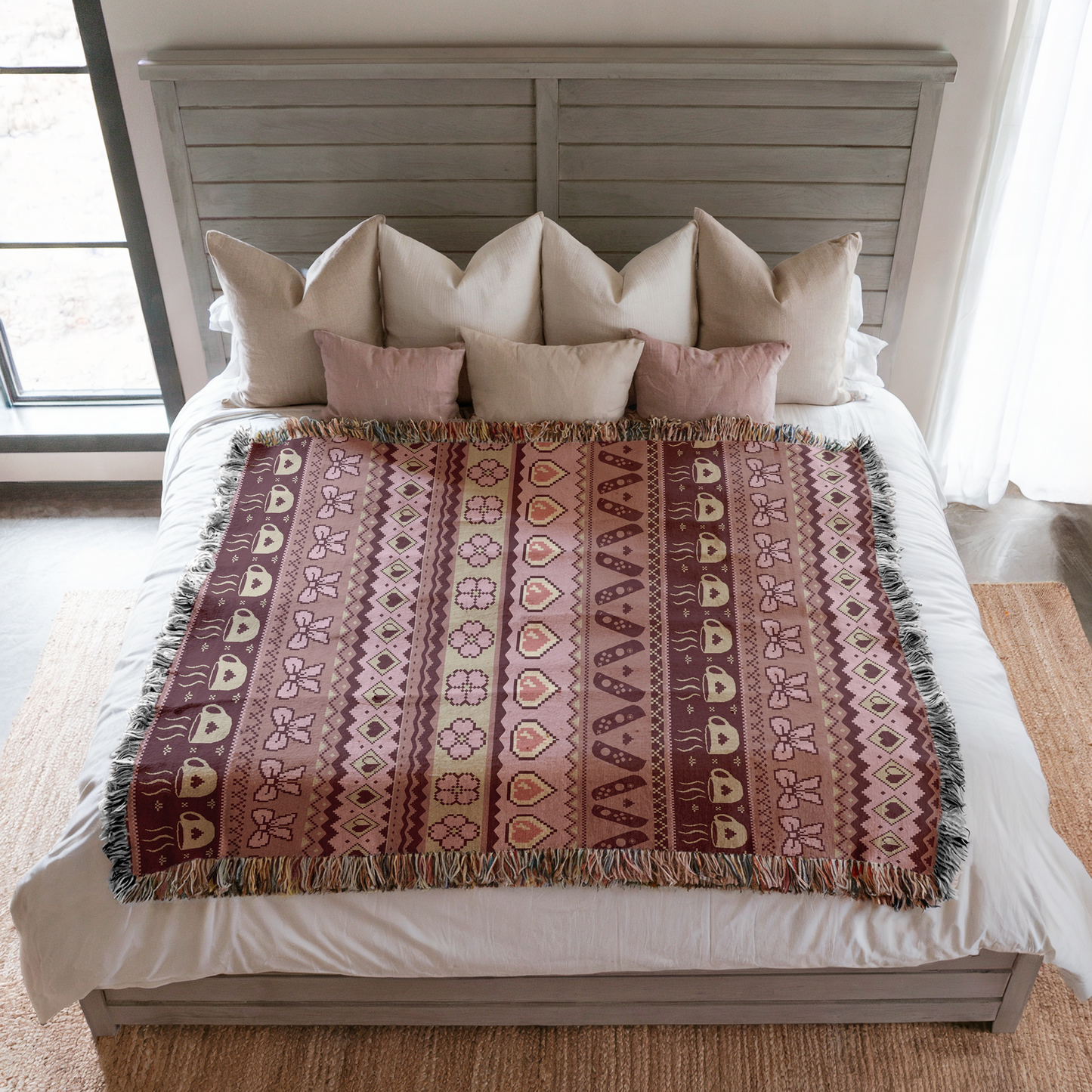 Cozy Gaming Love Woven Throw Blanket