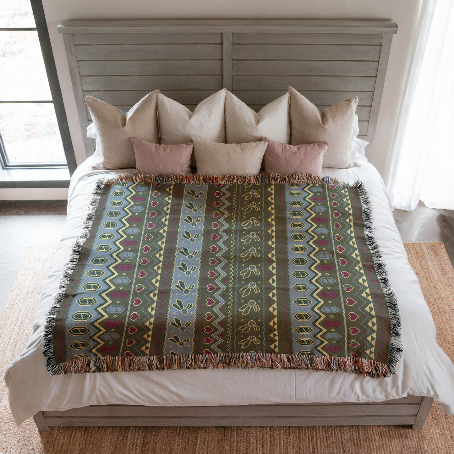 Fairies and Rupees Woven Throw Blanket