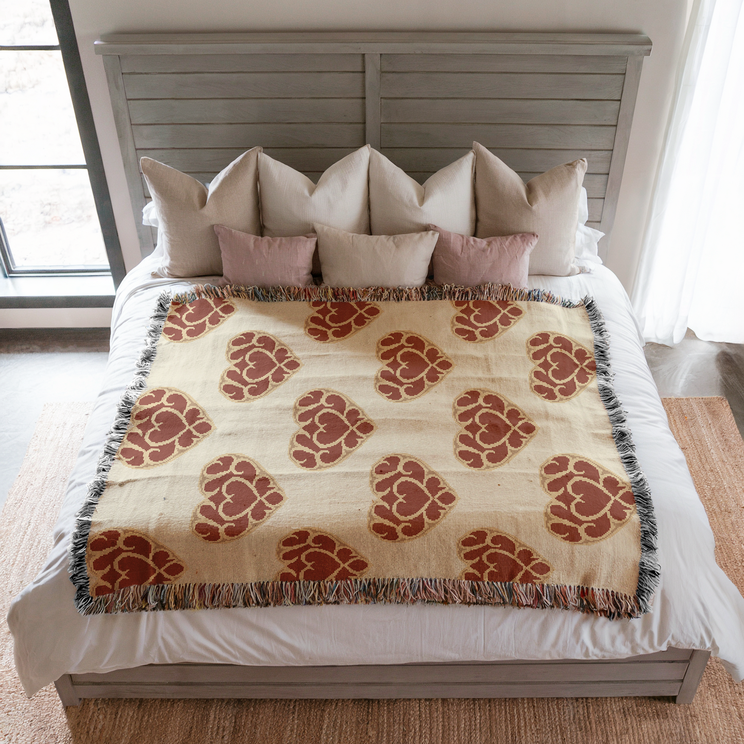 Heart Container Woven Throw Blanket