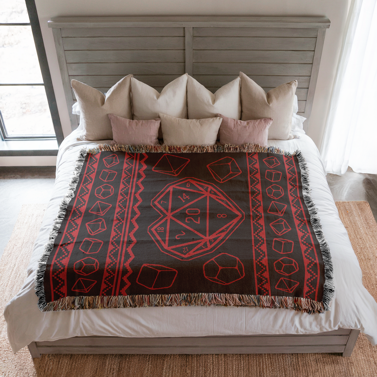 D20 Love Woven Throw Blanket