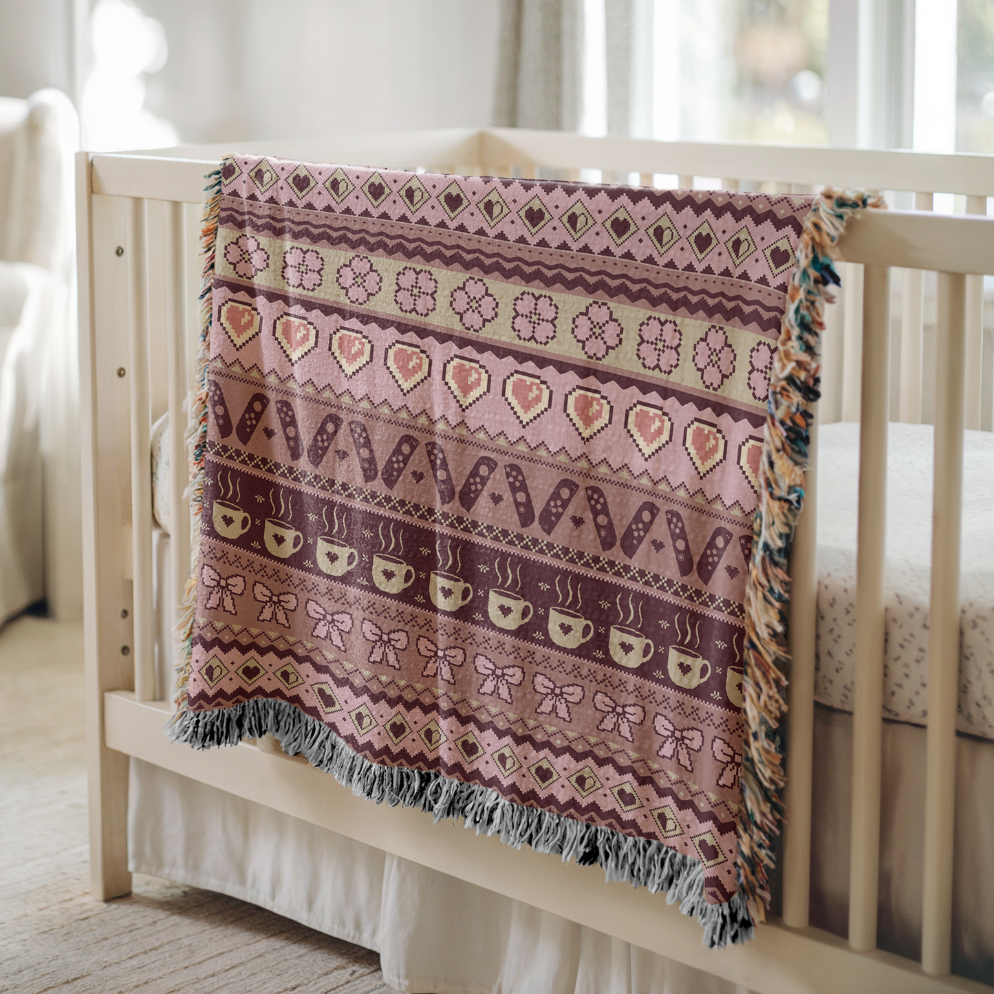 Cozy Gaming Love Woven Throw Blanket