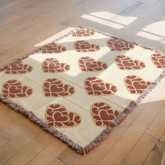 Heart Container Woven Throw Blanket