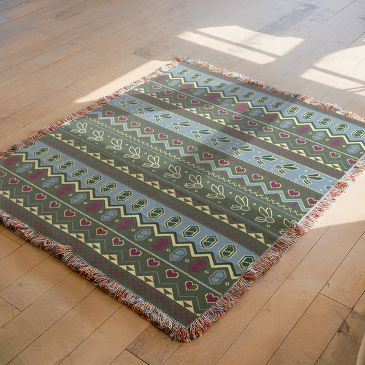Fairies and Rupees Woven Throw Blanket