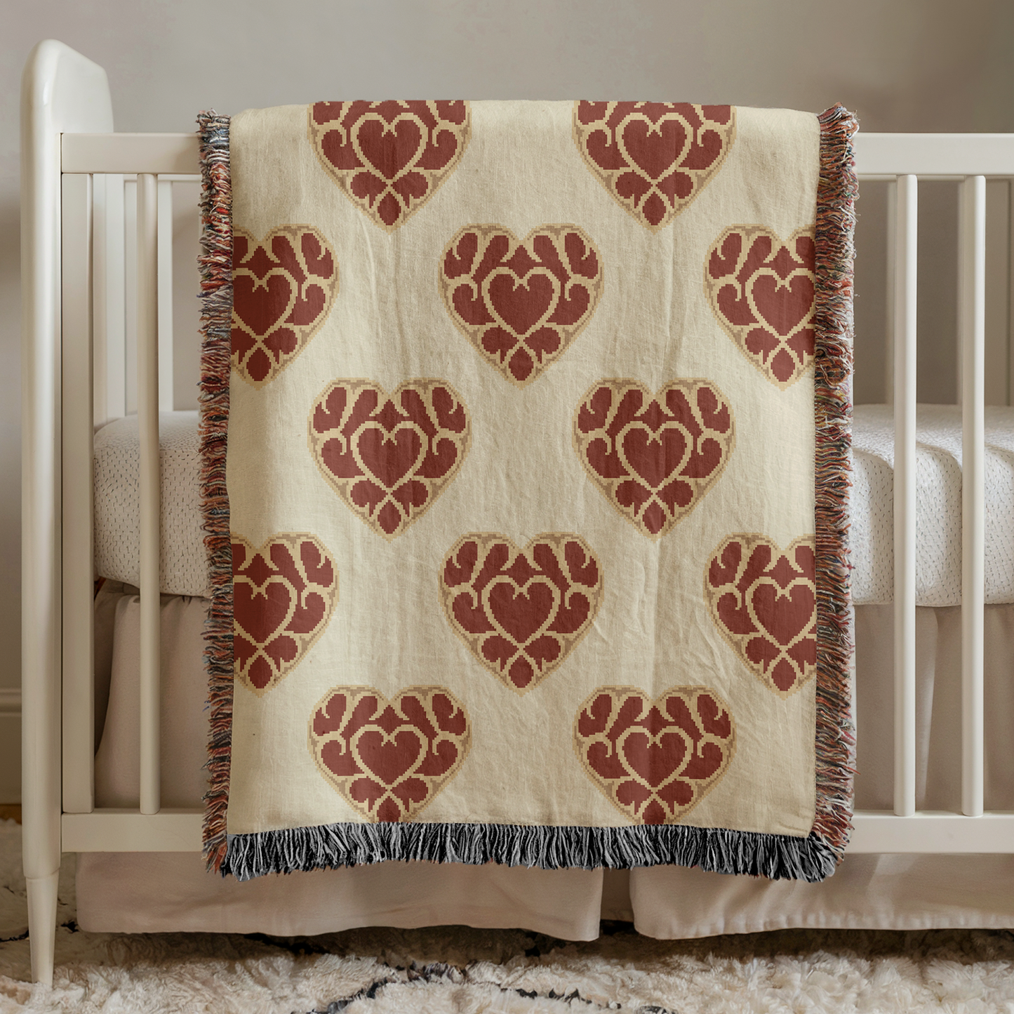 Heart Container Woven Throw Blanket