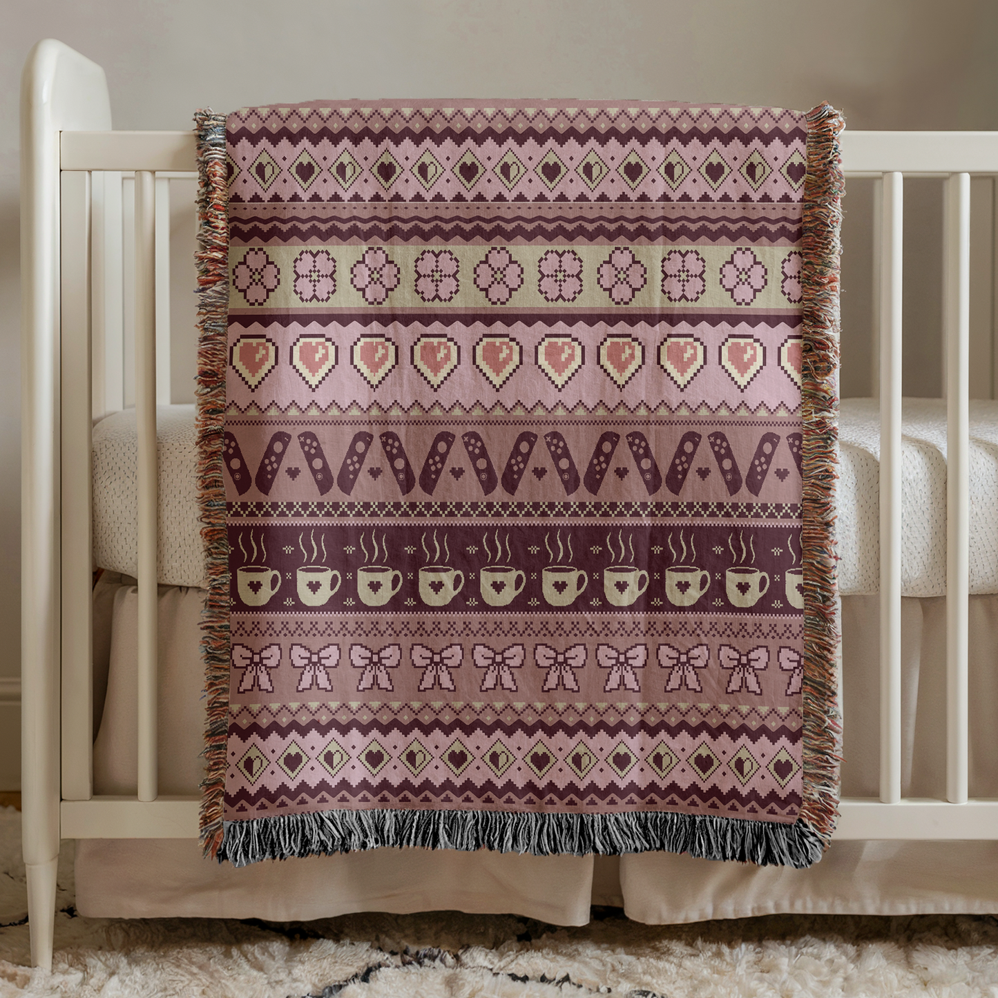 Cozy Gaming Love Woven Throw Blanket