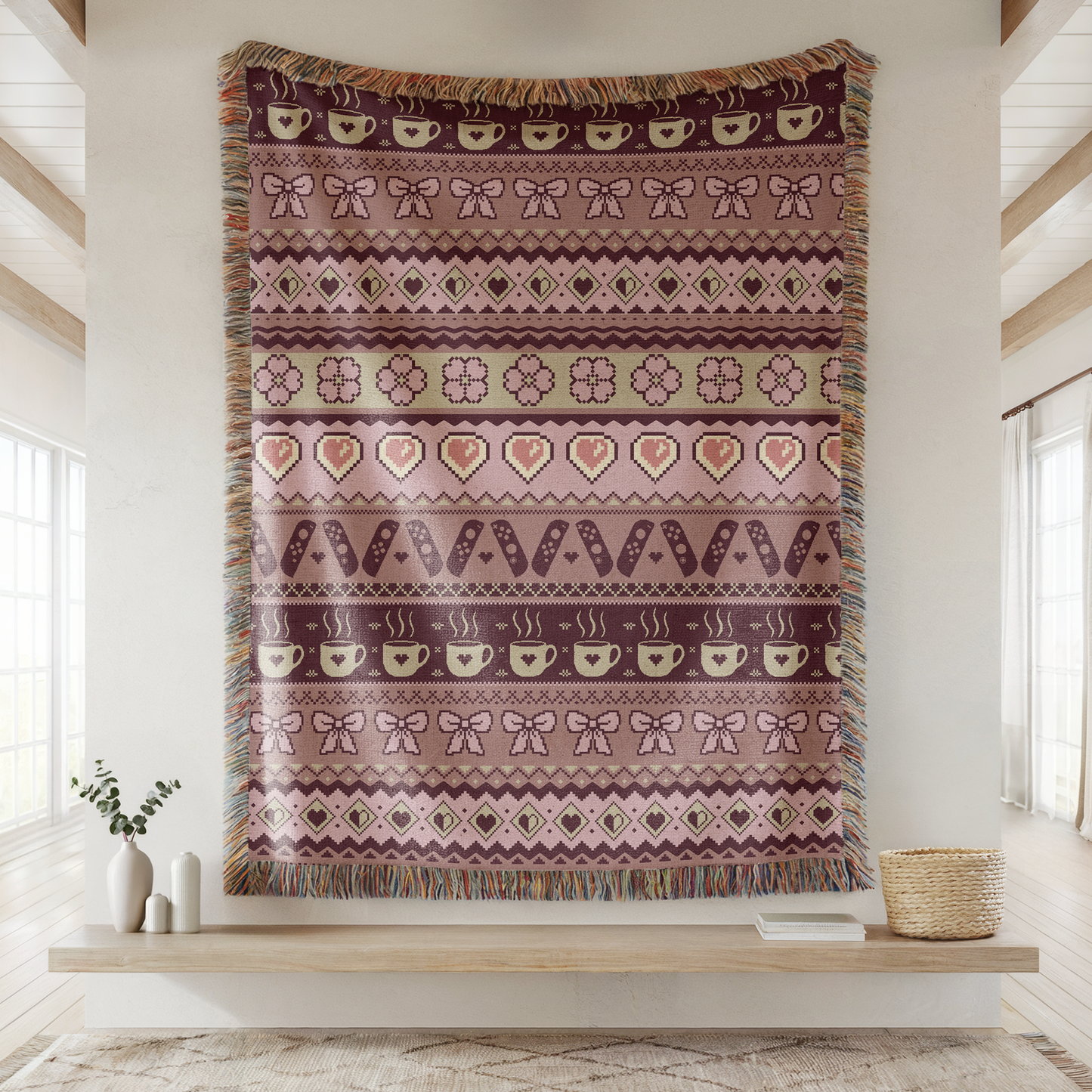 Cozy Gaming Love Woven Throw Blanket