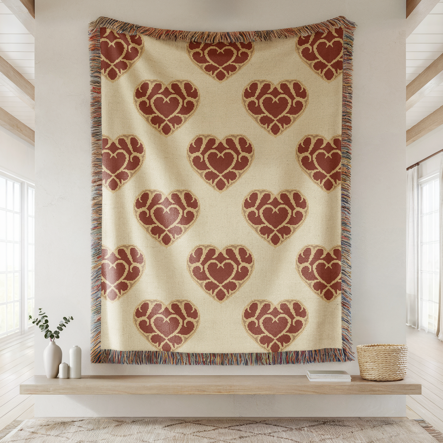 Heart Container Woven Throw Blanket