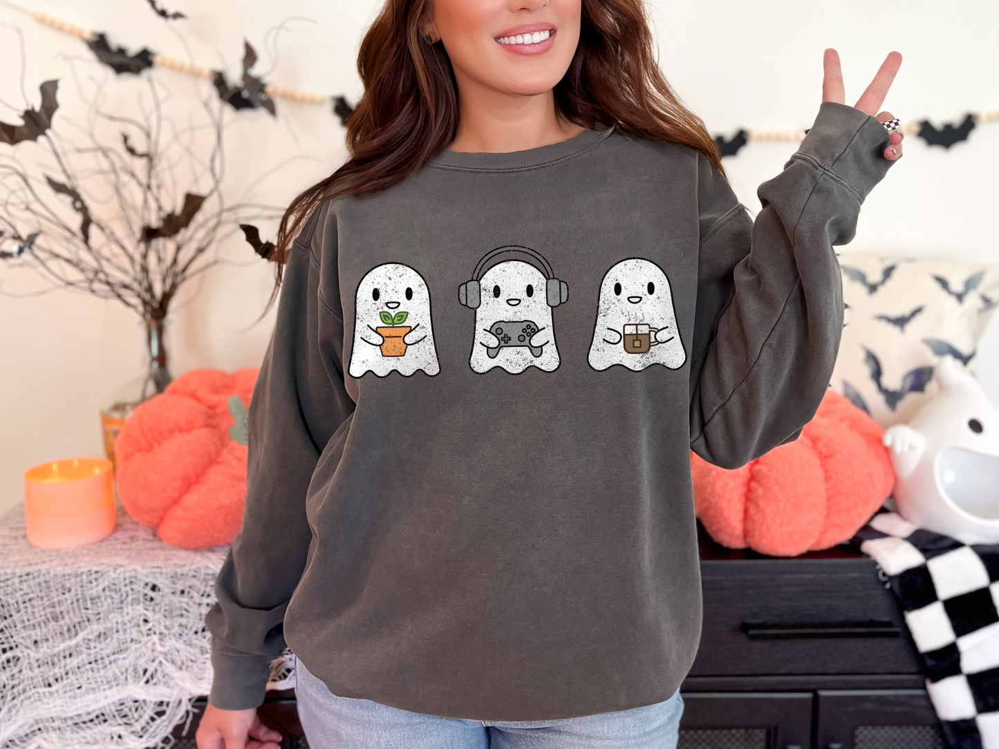 Cozy Gaming Ghosts Crewneck