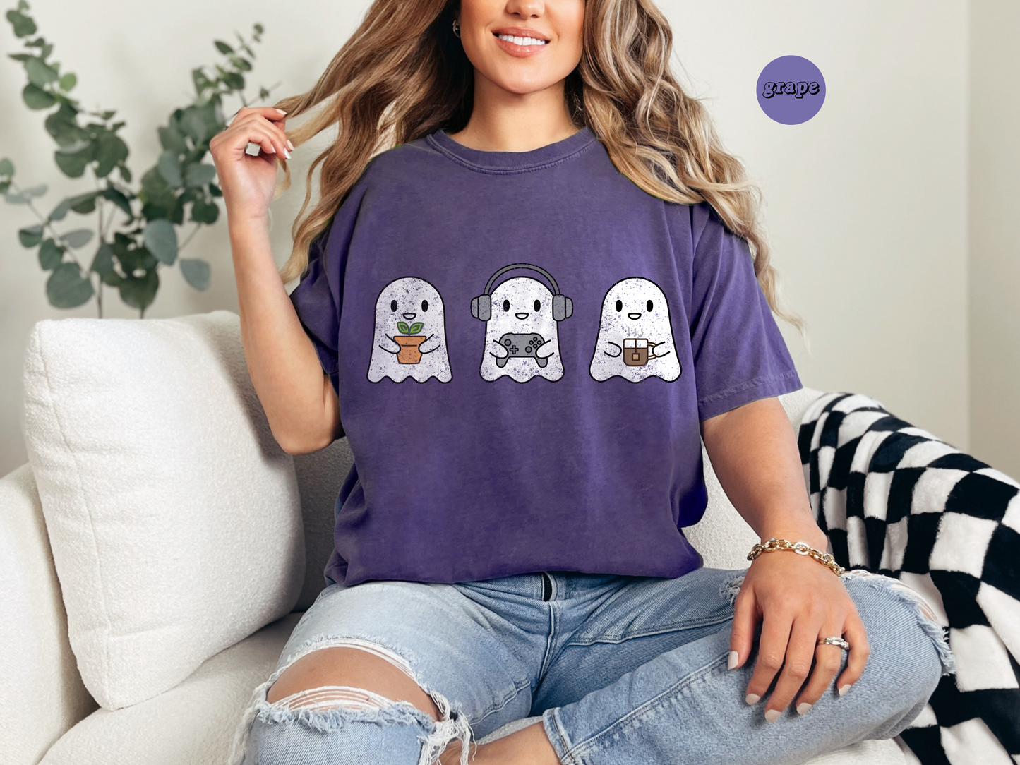 Cozy Gaming Ghosts T-Shirt