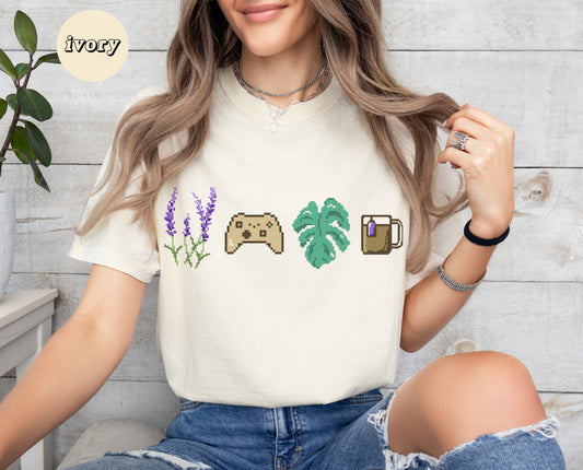 Cozy Gamer Pixel Things Tee