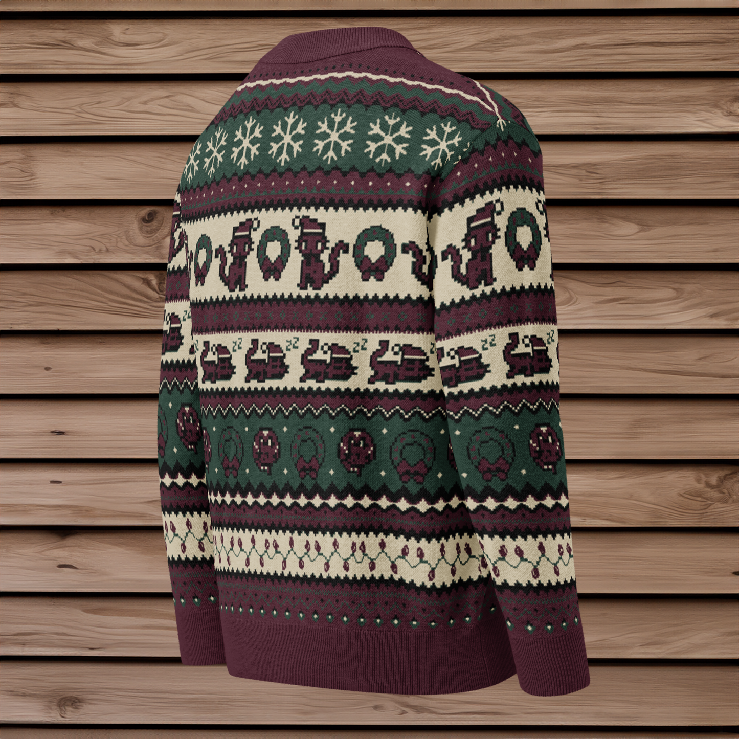 Christmas Pixel Kitty Cardigan
