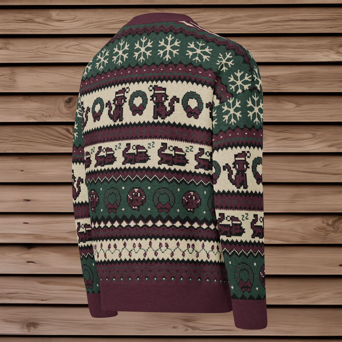 Christmas Pixel Kitty Sweater
