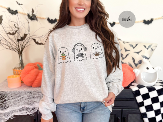 Cozy Gaming Ghosts Crewneck