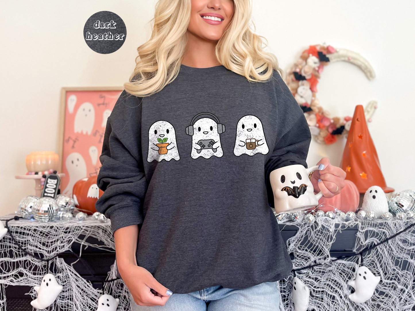 Cozy Gaming Ghosts Crewneck