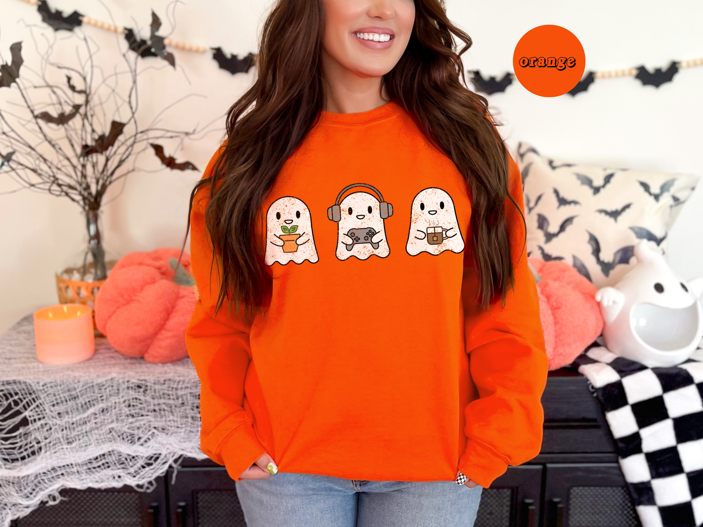 Cozy Gaming Ghosts Crewneck