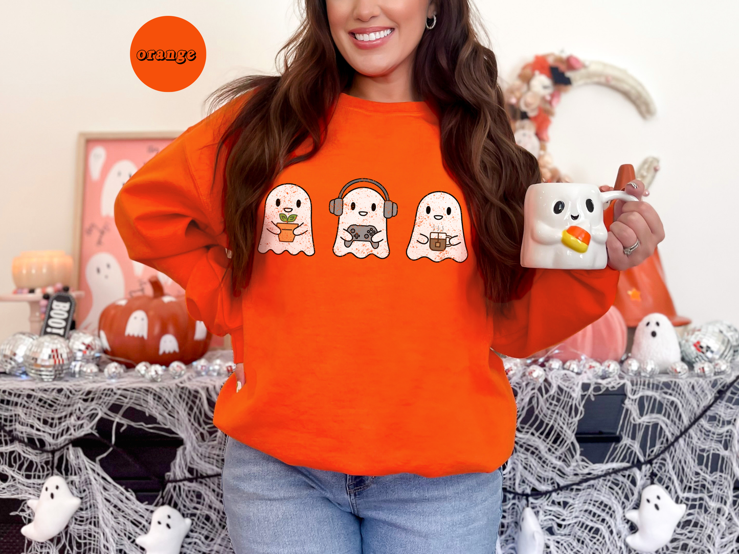 Cozy Gaming Ghosts Crewneck