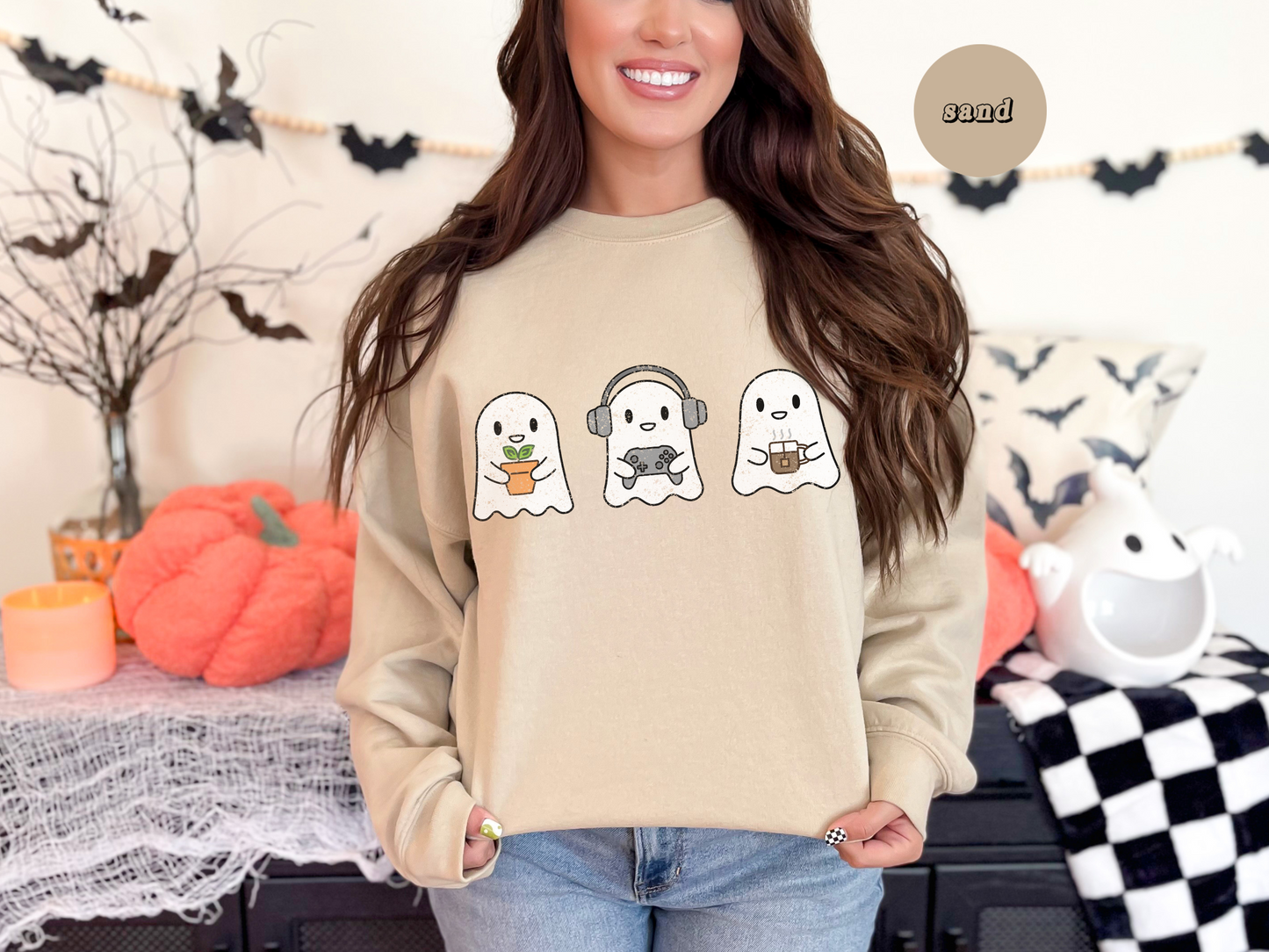 Cozy Gaming Ghosts Crewneck