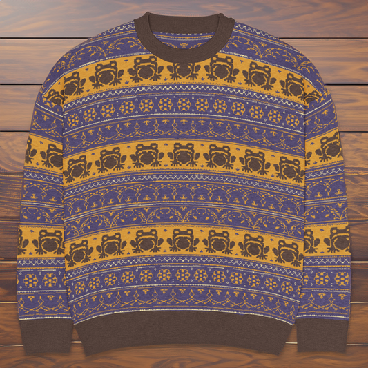 Chocolate Ornate Frogs Sweater