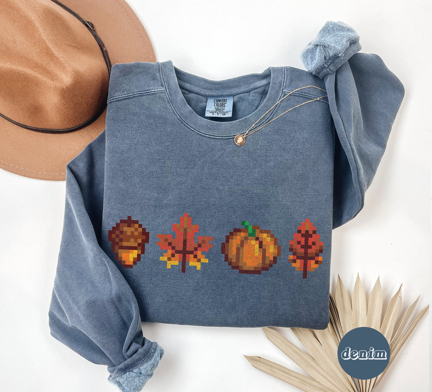 Halloween Pixel Fall Foliage Crewneck