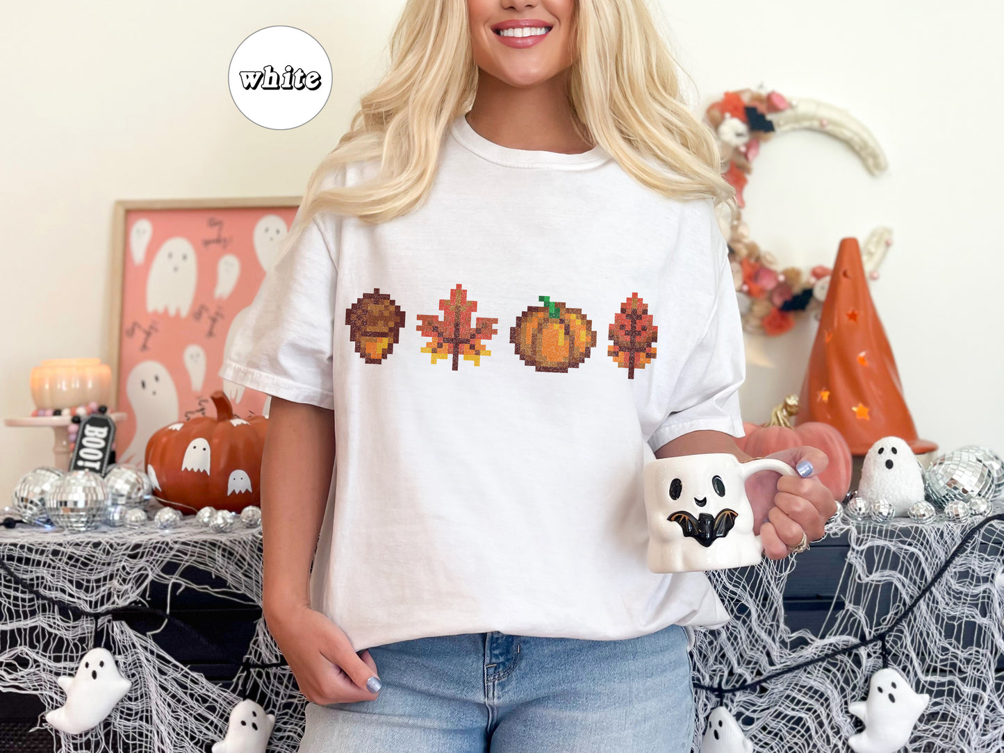 Halloween Pixel Fall Foliage T-Shirt