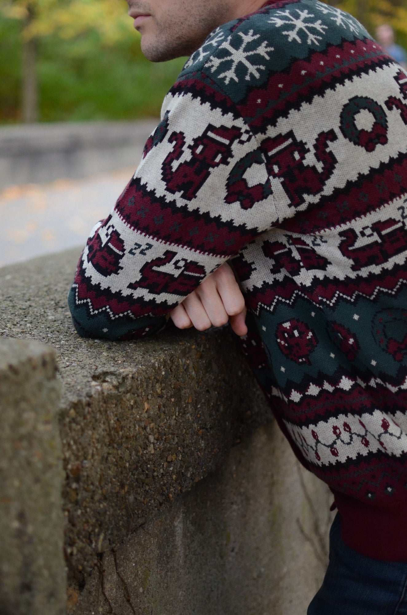 Christmas Pixel Kitty Cardigan