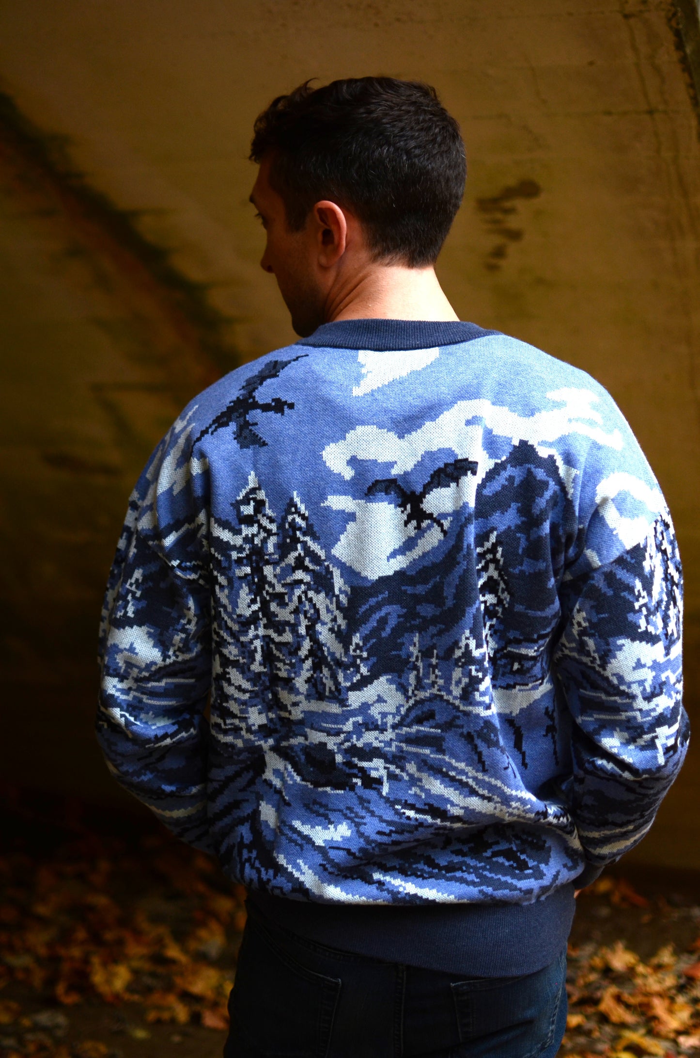 Dragon Winter Scene Sweater
