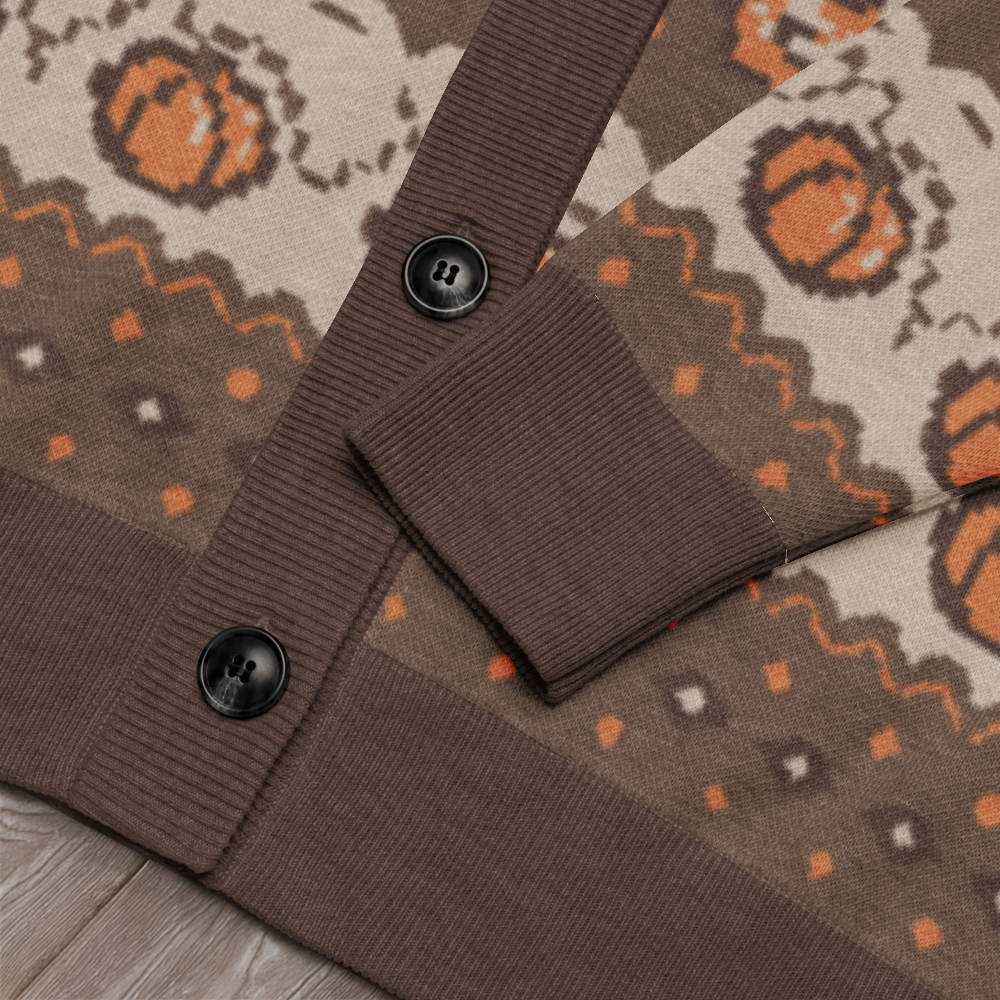 Fall Pixel Chicken Cardigan