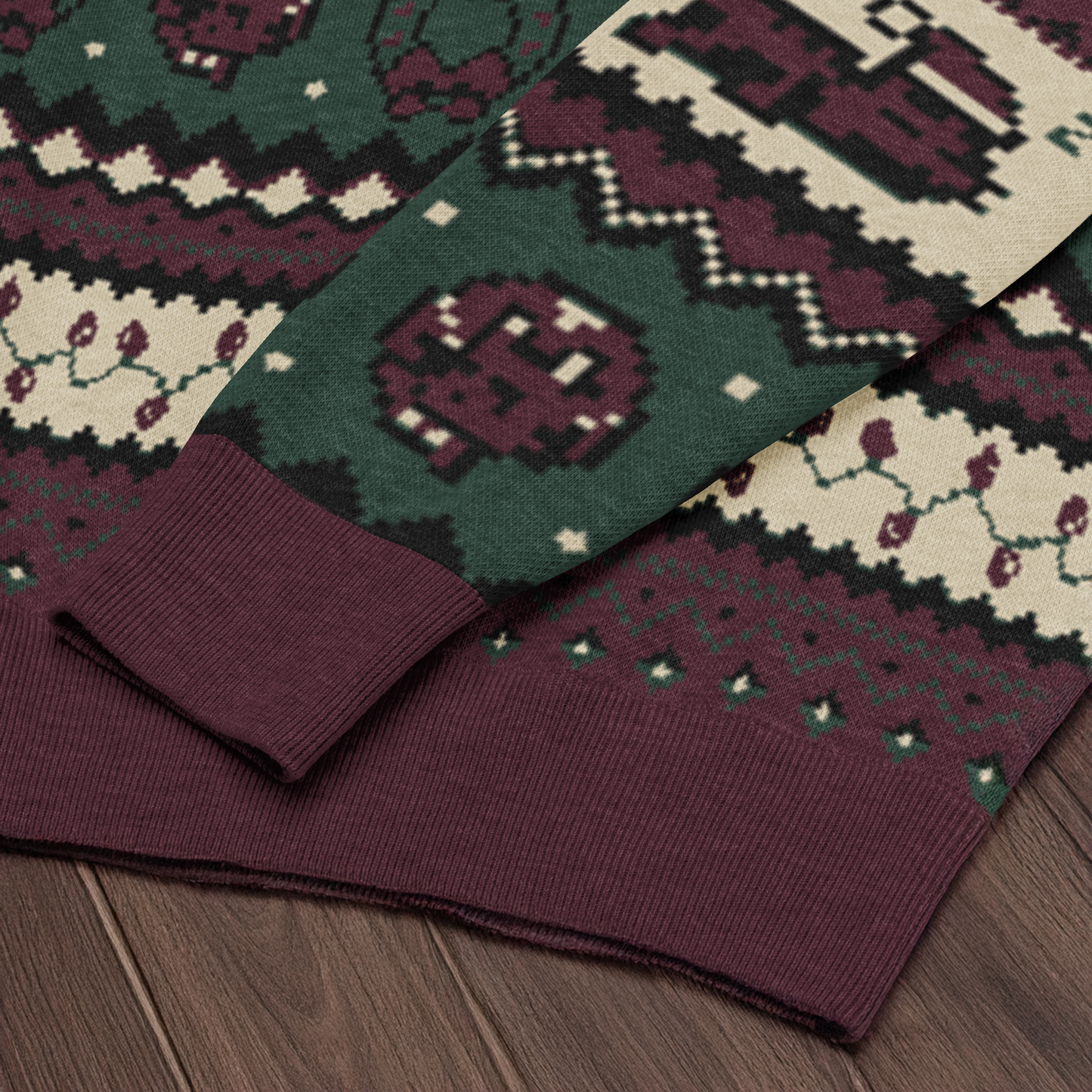 Christmas Pixel Kitty Sweater
