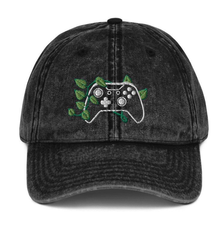 X BOX Leaf Embroidered Denim Cap