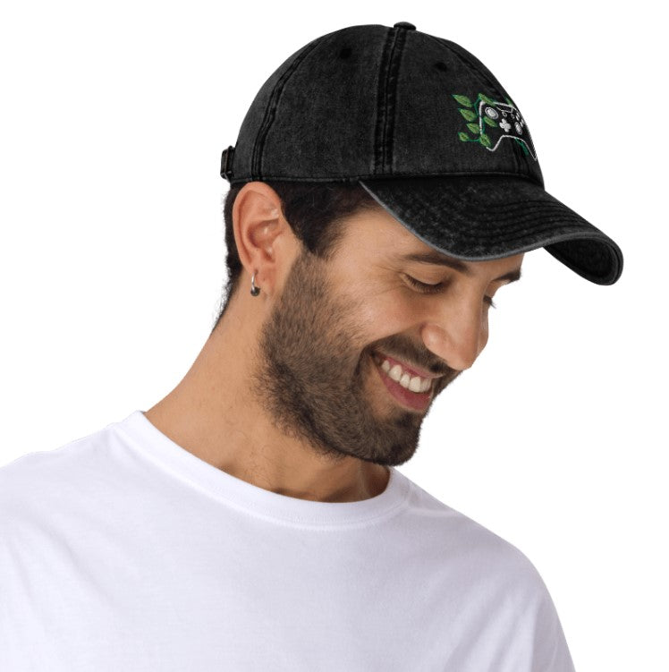 X BOX Leaf Embroidered Denim Cap