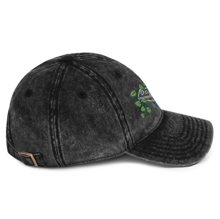 Wii Mote Leaf Embroidered Denim Cap