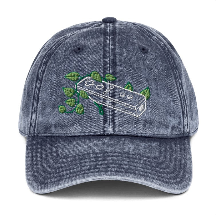 Wii Mote Leaf Embroidered Denim Cap