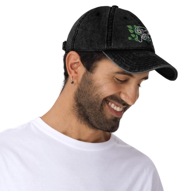 GC Leaf Embroidered Denim Cap