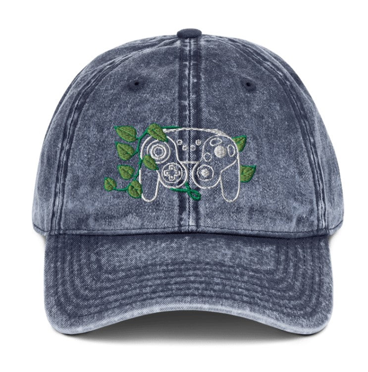 GC Leaf Embroidered Denim Cap