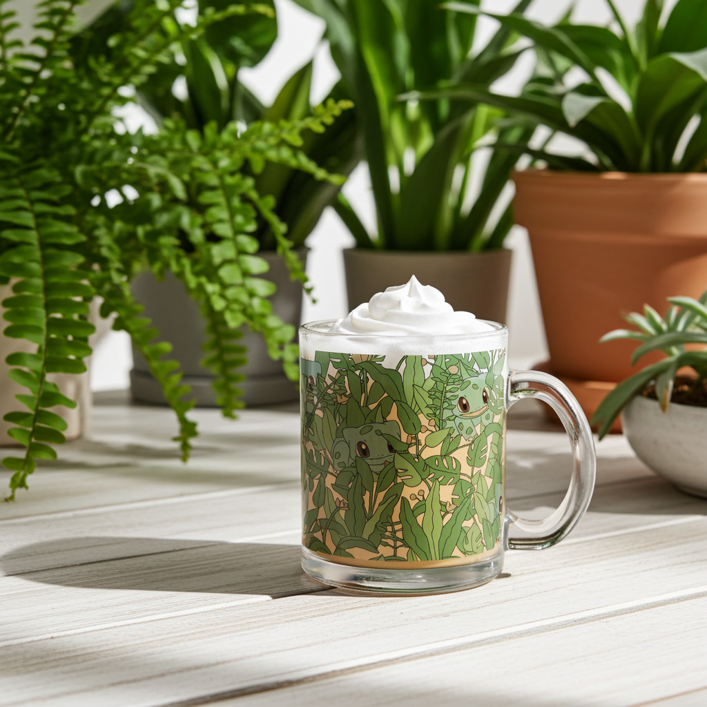 Bulbs and Leaves Mug Glass